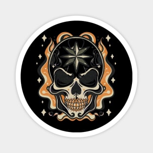 Mystical Skull Head Tattoo Magnet